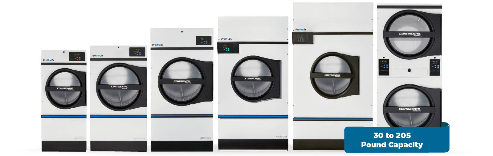 KT dryers come in 30 to 205 pound capacity